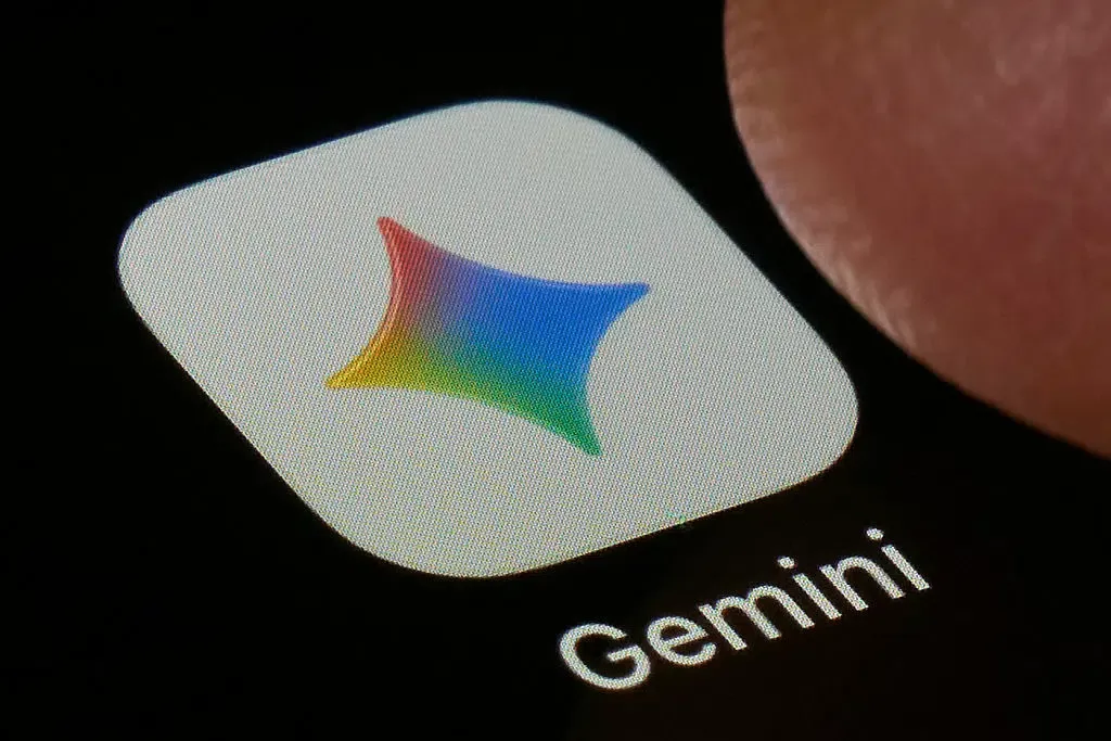 Close-up photograph of the Google Gemini smartphone application icon