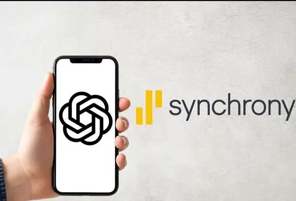Graphique illustrant la collaboration entre Synchrony Financial et OpenAI pour une interface de commerce conversationnel