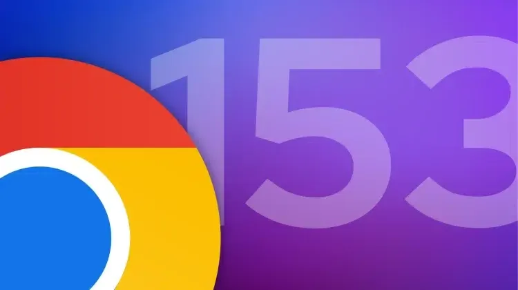 Google Chrome 153 milestone update graphic highlighting biweekly browser release cadence on September 8, 2026