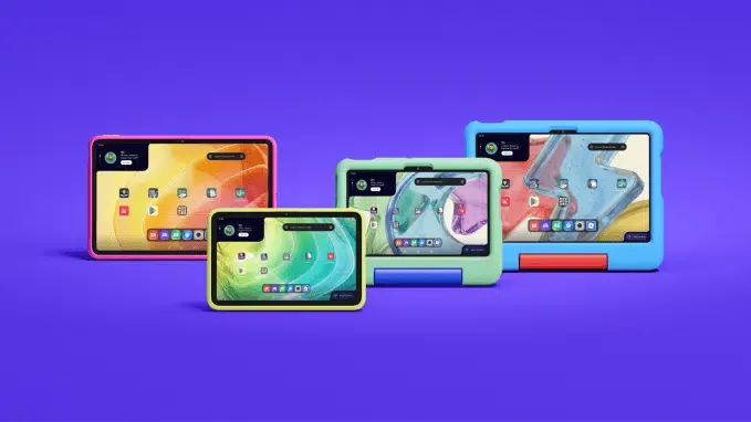 Official product packaging rendering of the Alexa Tablet hardware series