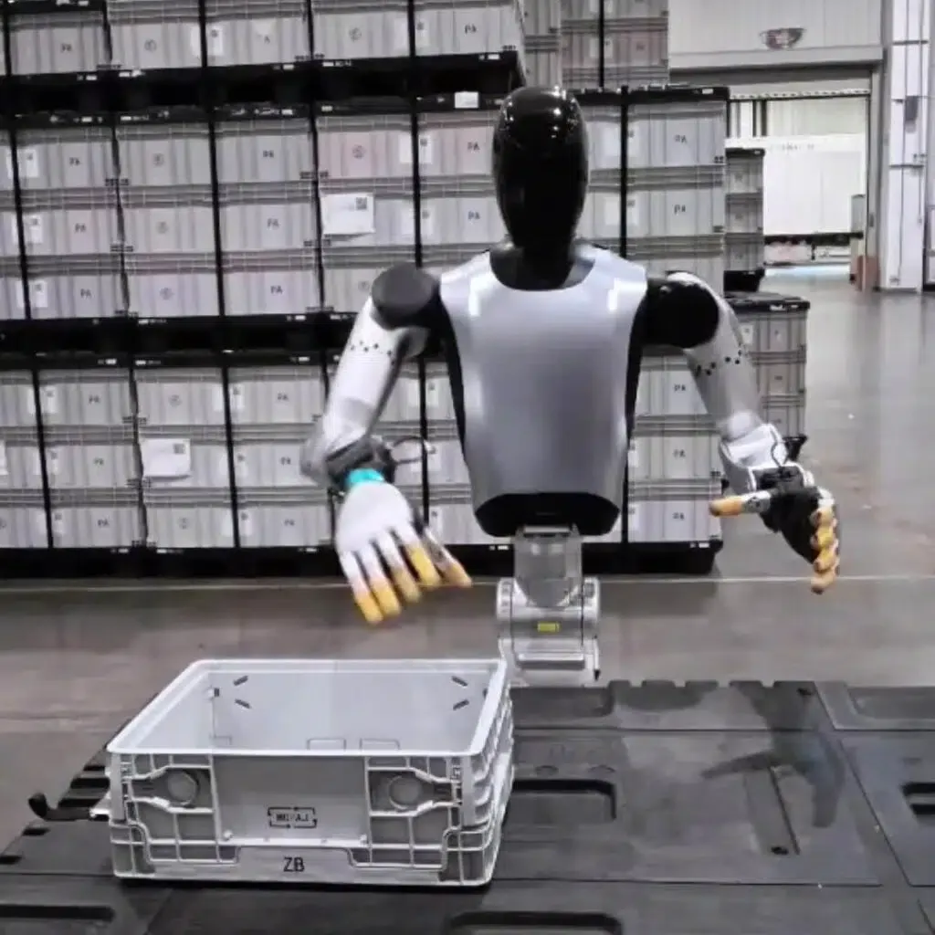 Xiaomi humanoid platform undergoing physical assembly trials in an EV production facility