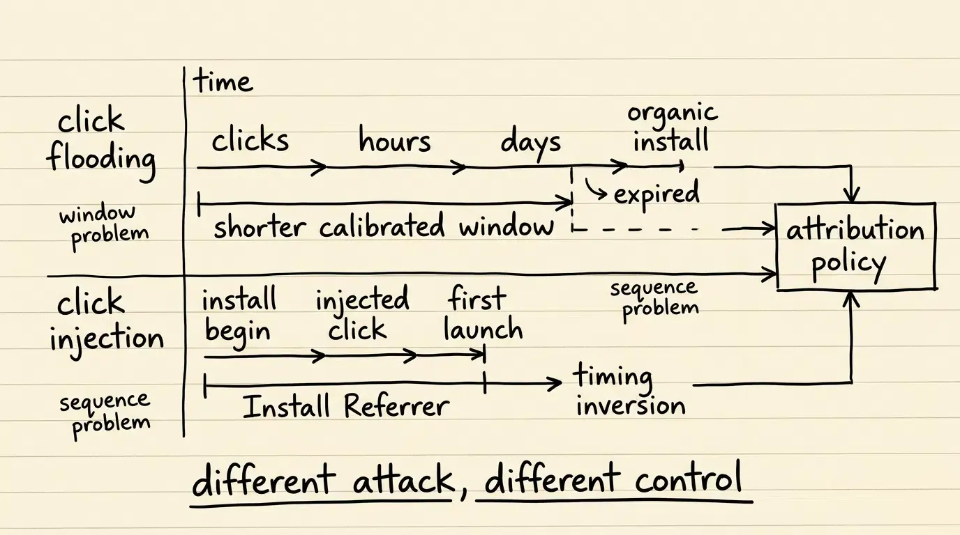Lookback windows stop flooding not Android click injection