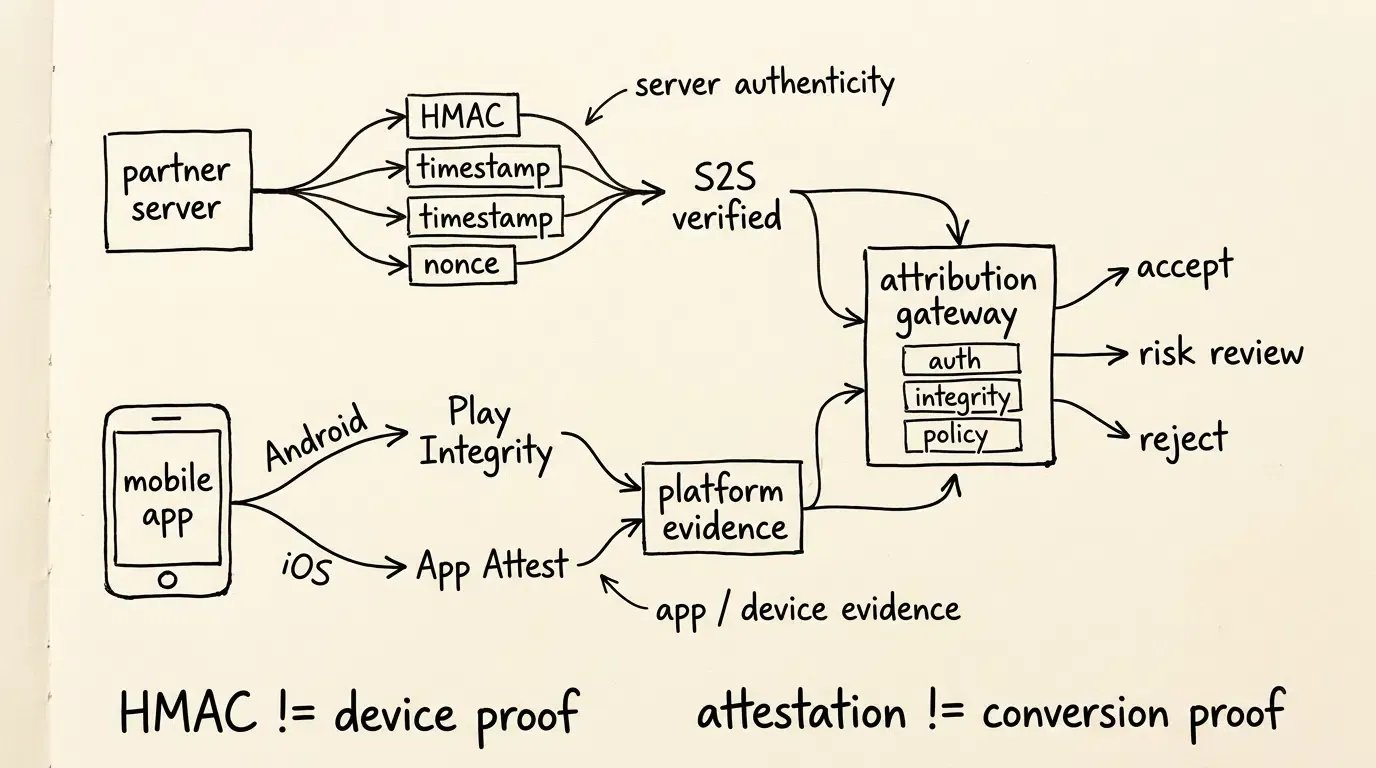 HMAC and platform attestation two tier attribution security
