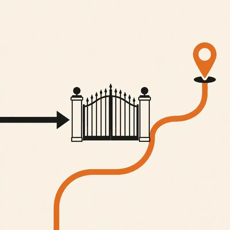 Diagram showing a network request bypassing a failed primary gateway and rerouting to a fallback endpoint
