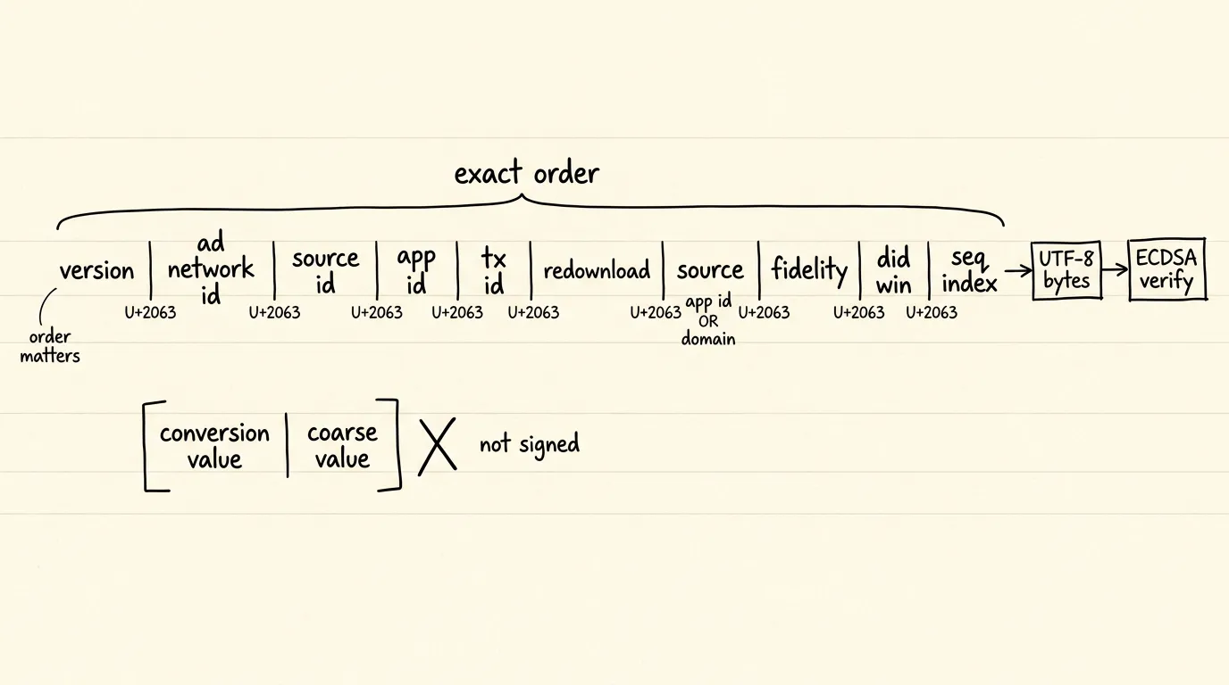 SKAN 4 signature message serialization with U 2063