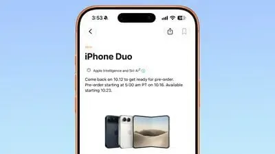 Interface de preparação de pré-venda no aplicativo da Apple Store para o lançamento do iPhone Duo