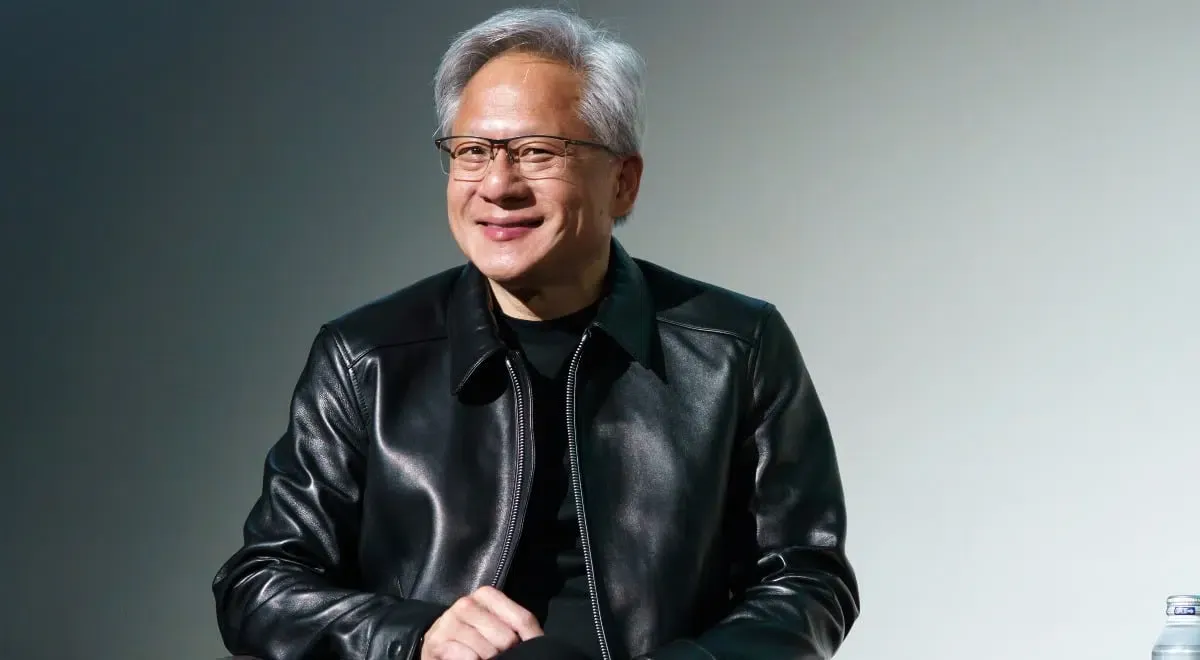 Nvidia CEO Jensen Huang speaking on open-source AI infrastructure