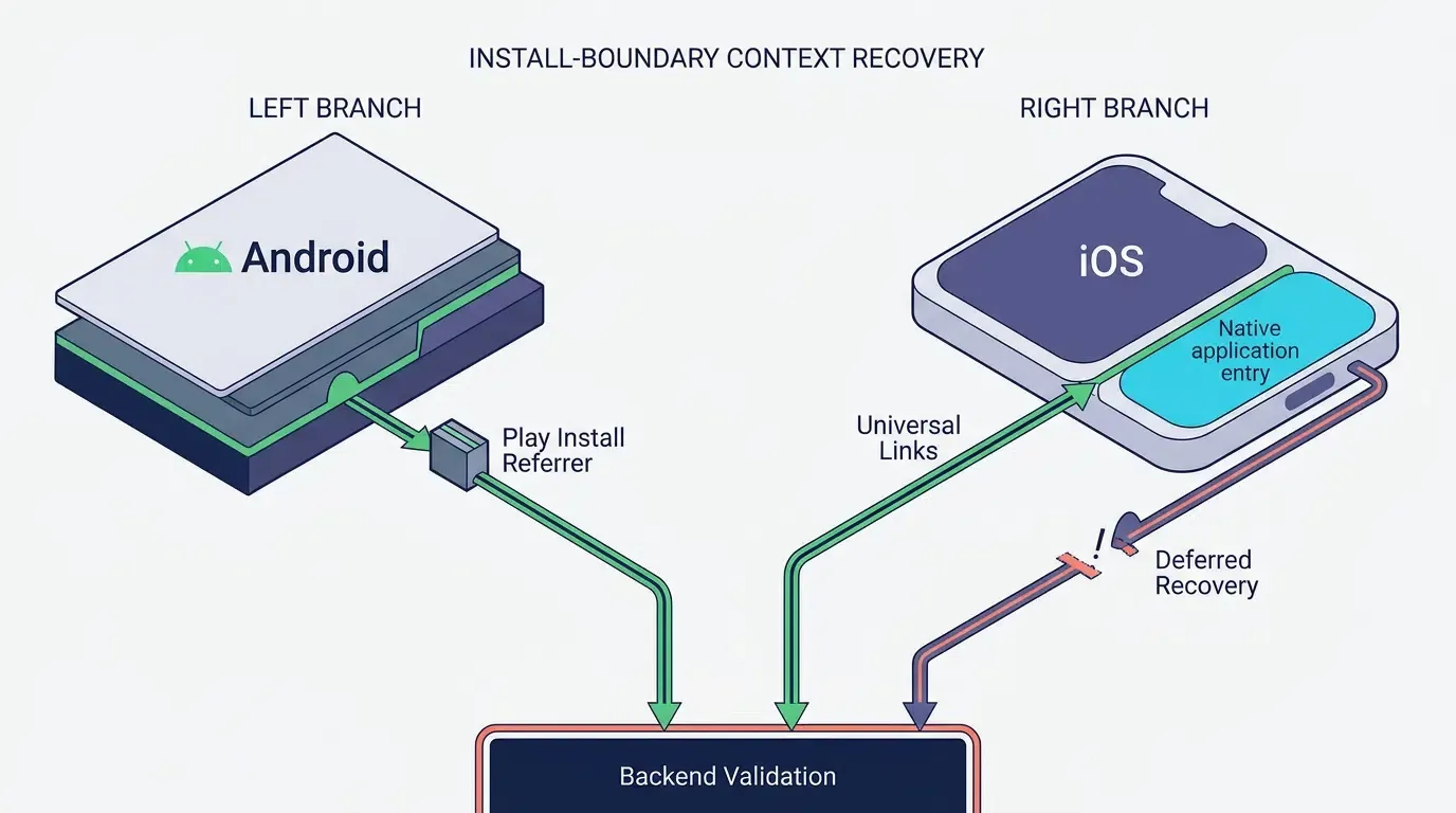 Android 與 iOS 推薦復原路徑在後端驗證處匯聚。