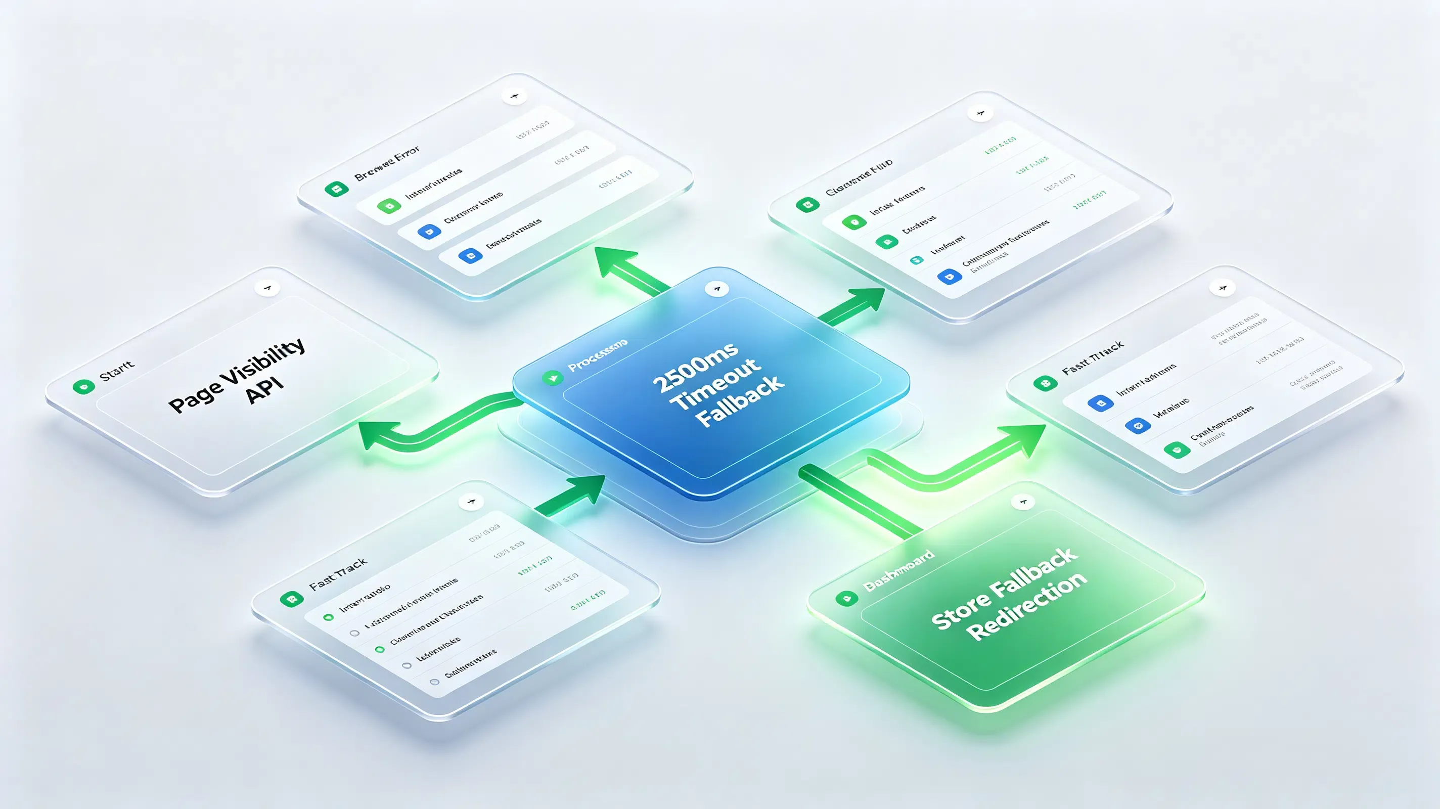 إعادة توجيه المتجر البديلة باستخدام Page visibility API.
