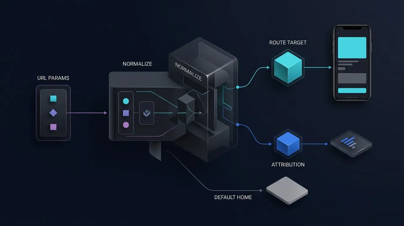 Installed apps use direct links while new installations need supported context recovery.